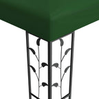 Pavillon 3,97 x 2,96 x 2,68 m Grün Polyester und Stahl