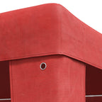 Partyzelt 400 x 300 x 255 cm Rot PE und Stahl