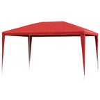 Partyzelt 400 x 300 x 255 cm Rot PE und Stahl