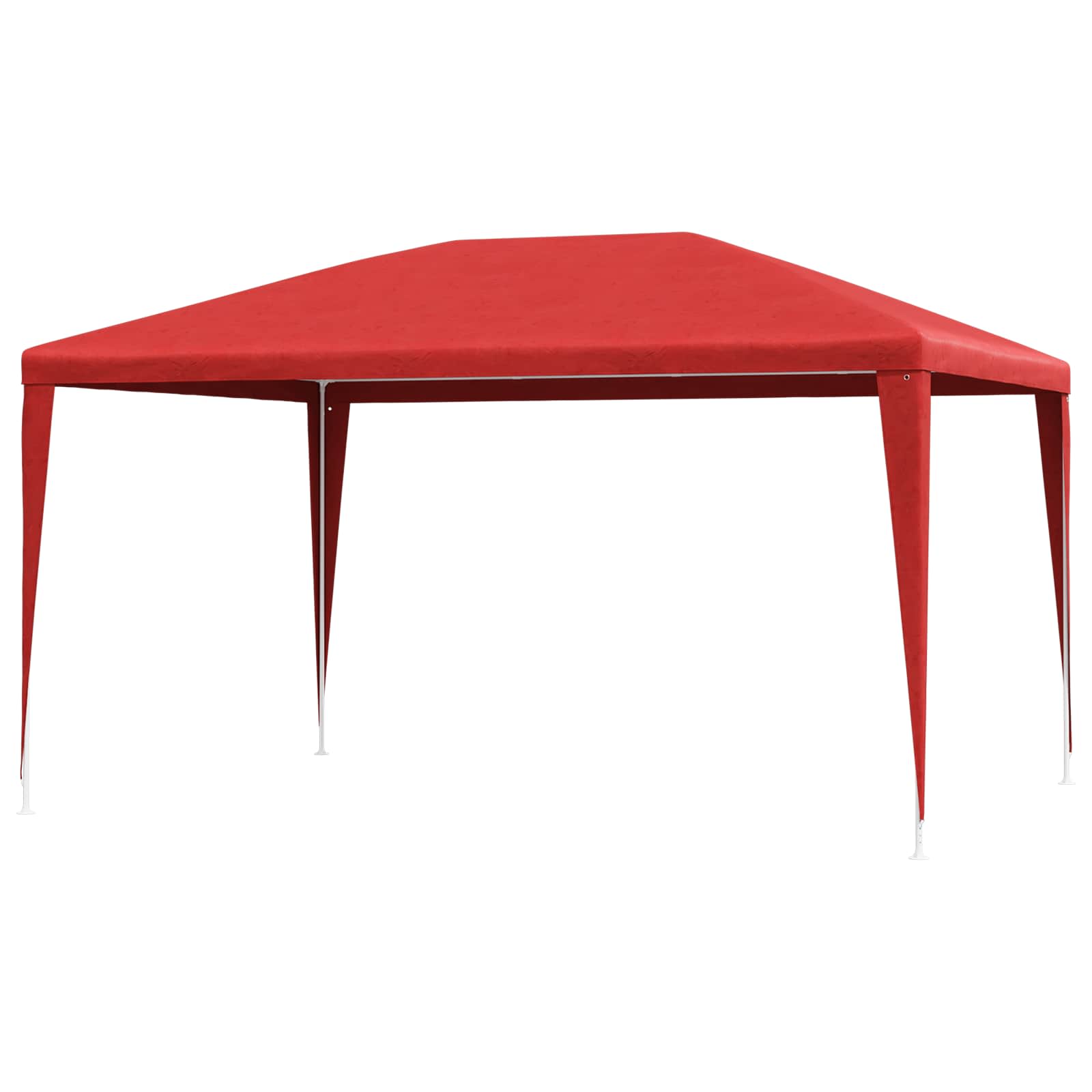 Partyzelt 400 x 300 x 255 cm Rot PE und Stahl
