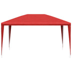 Partyzelt 400 x 300 x 255 cm Rot PE und Stahl