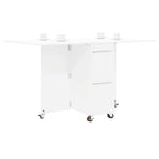 Esstisch 2 pcs 140 x 80 x 77 cm Holzwerkstoff Weiß Rechtwinklig