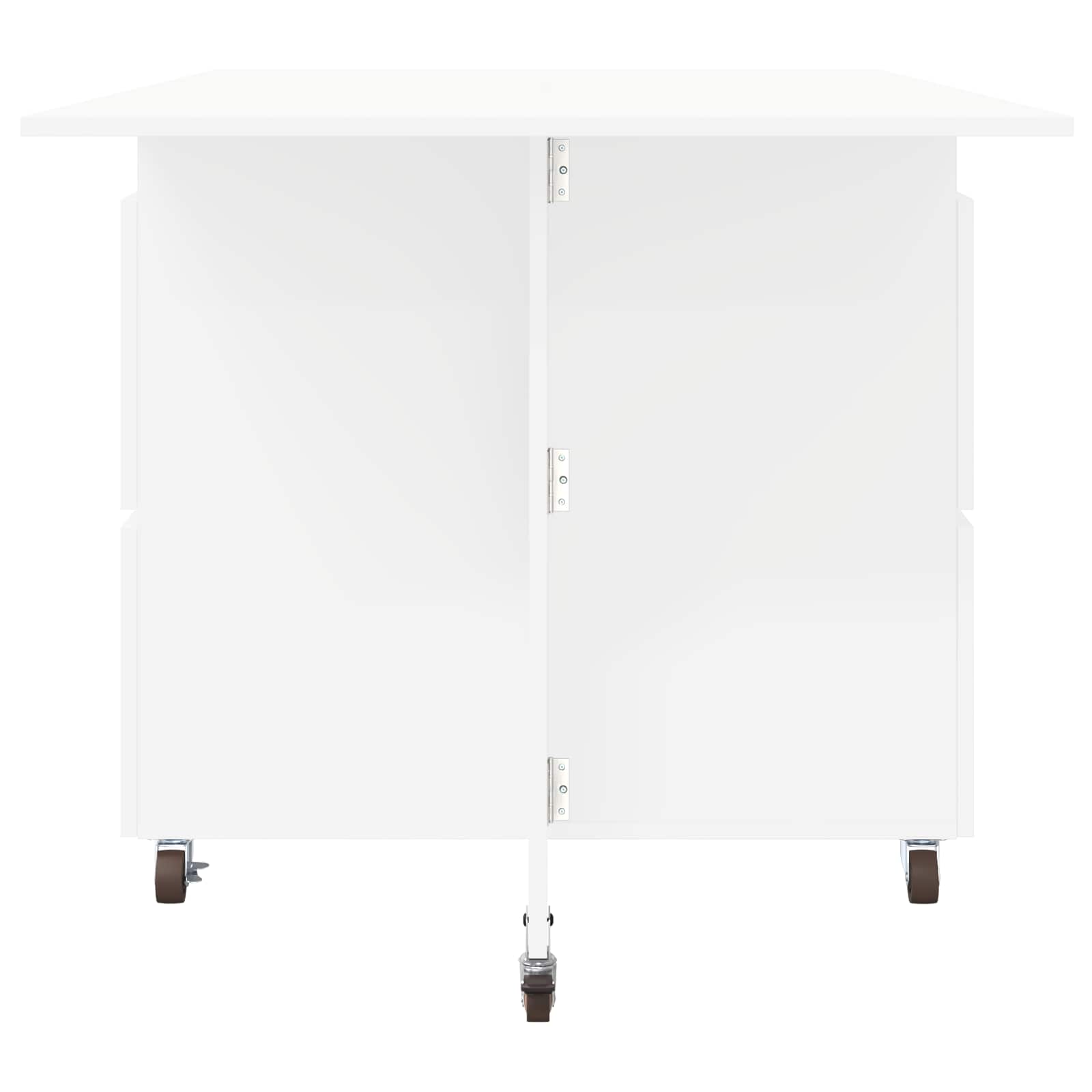 Esstisch 2 pcs 140 x 80 x 77 cm Holzwerkstoff Weiß Rechtwinklig