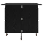 Esstisch 2 pcs 140 x 80 x 77 cm Holzwerkstoff Schwarze Eiche