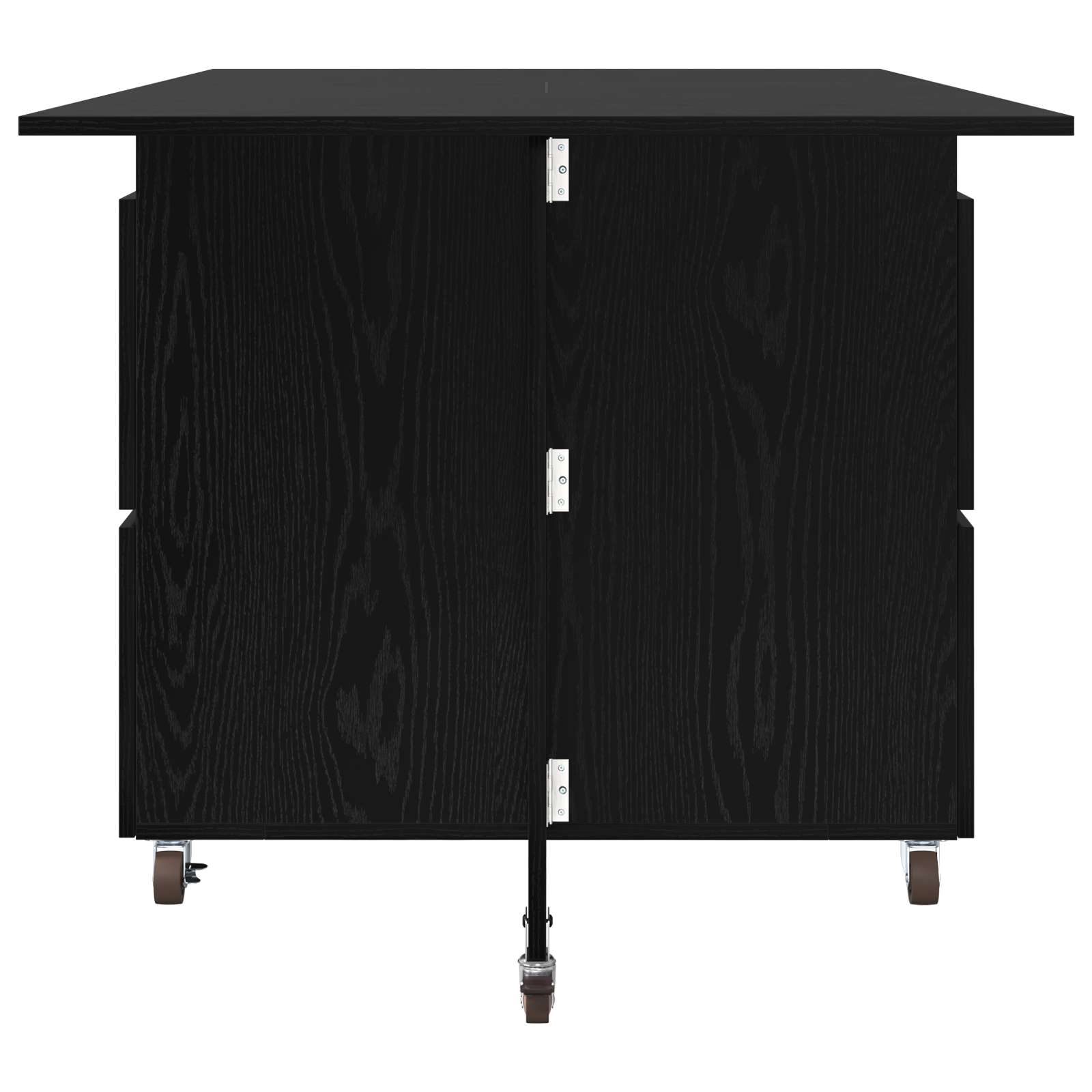 Esstisch 2 pcs 140 x 80 x 77 cm Holzwerkstoff Schwarze Eiche