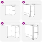 Esstisch 2 pcs 140 x 80 x 77 cm Holzwerkstoff Geräucherte Eiche