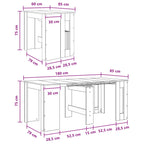 Esstisch 180 x 85 x 75 cm Holzwerkstoff Grau Sonoma