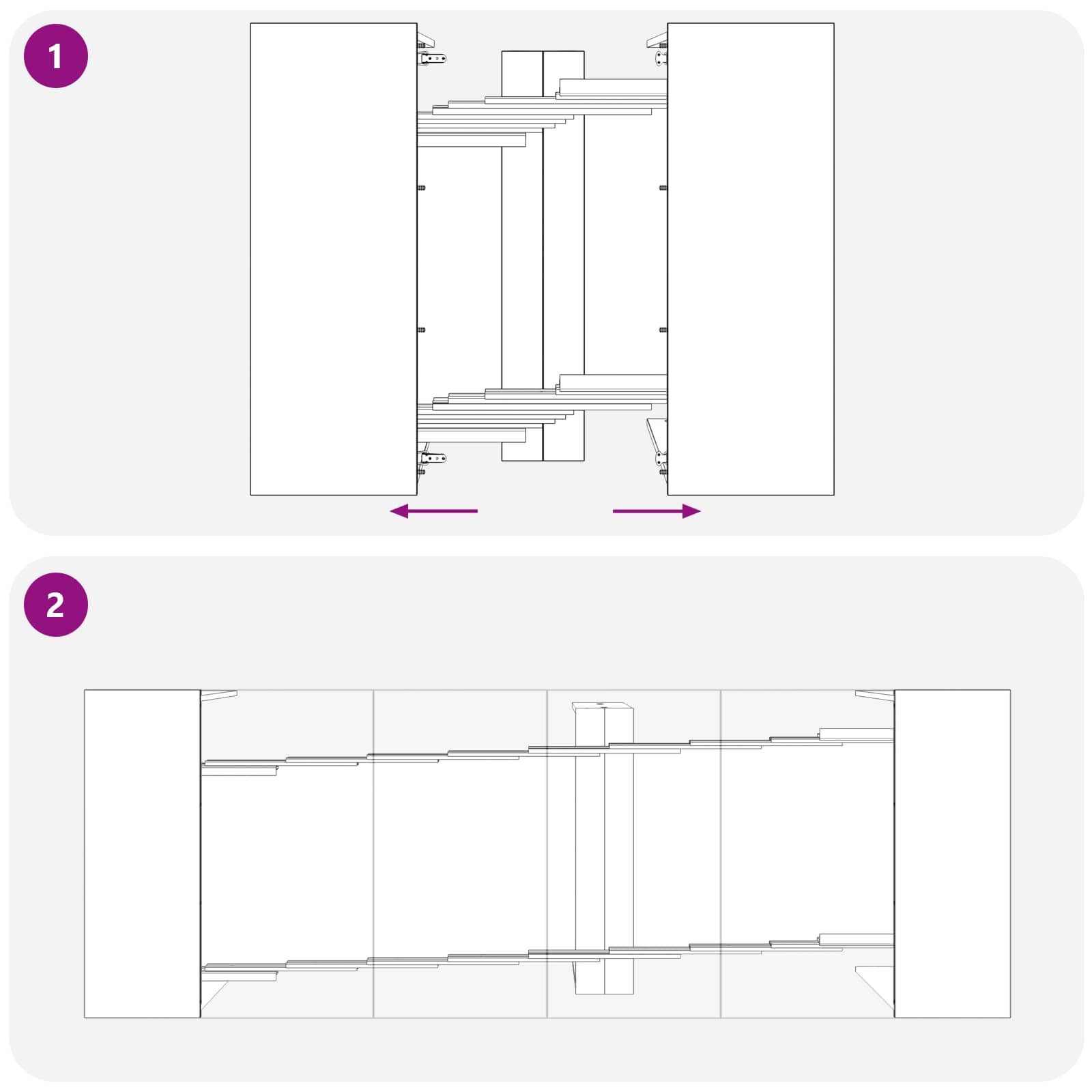 Esstisch 240 x 85 x 75 cm Holzwerkstoff Grau Sonoma