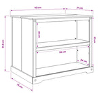 Küchentrolley 2 pcs Honigwachs 112 x 77 x 91,5 cm Massiv-Kiefer