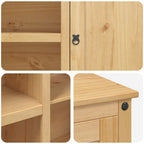 Küchentrolley 2 pcs Honigwachs 112 x 77 x 91,5 cm Massiv-Kiefer