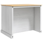 Küchentrolley 2 pcs Weiß und Honigwachs 112 x 77 x 91,5 cm