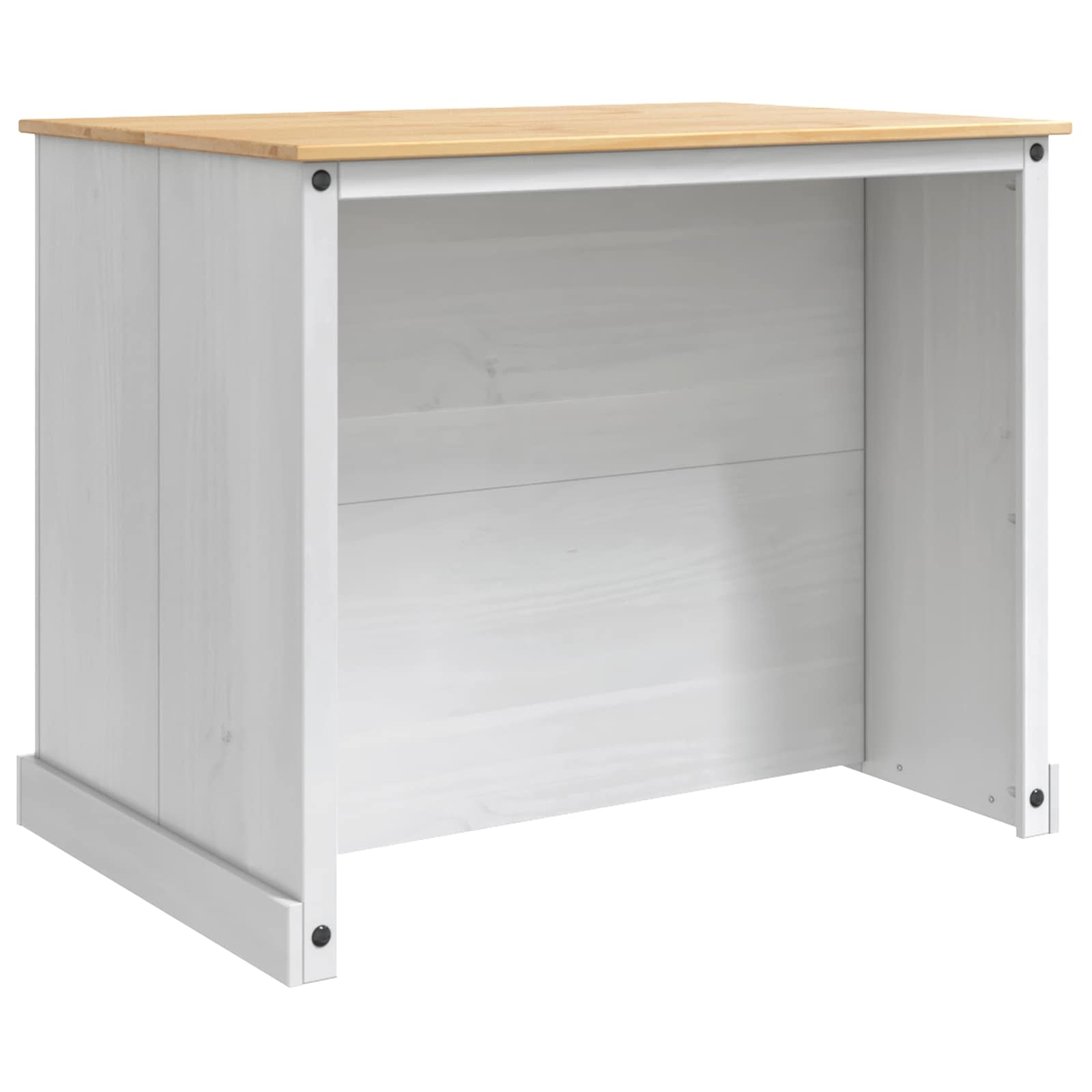 Küchentrolley 2 pcs Weiß und Honigwachs 112 x 77 x 91,5 cm