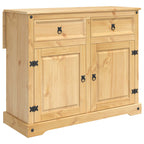 Küchentrolley 2 pcs Honigwachs 112 x 70 x 91,5 cm Massiv-Kiefer