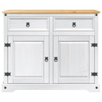 Küchentrolley 2 pcs Weiß und Honigwachs 112 x 70 x 91,5 cm