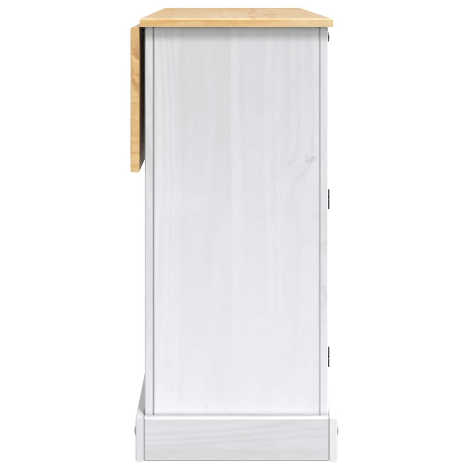 Küchentrolley 2 pcs Weiß und Honigwachs 112 x 70 x 91,5 cm