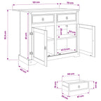 Küchentrolley 2 pcs Weiß und Honigwachs 112 x 70 x 91,5 cm