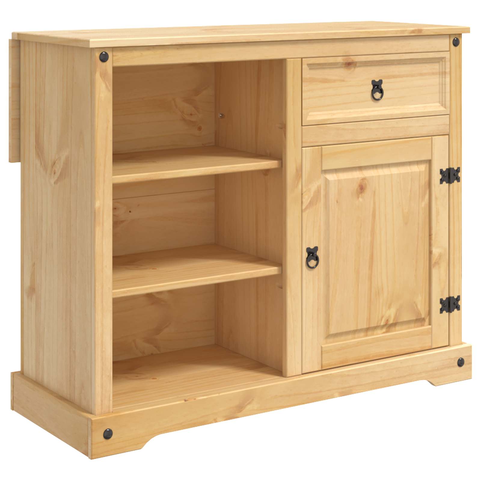 Küchentrolley 2 pcs Honigwachs 112 x 70 x 91,5 cm Massiv-Kiefer