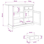 Küchentrolley 2 pcs Honigwachs 112 x 70 x 91,5 cm Massiv-Kiefer