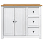 Küchentrolley PANAMA 2 pcs Weiß und Honigwachs 112 x 77 x 90 cm