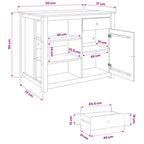 Küchentrolley PANAMA 2 pcs Weiß und Honigwachs 112 x 77 x 90 cm