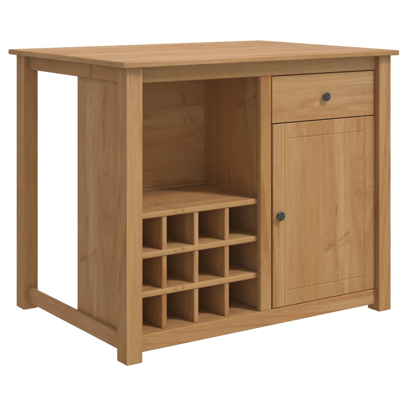 Küchentrolley mit Tür PANAMA 2 pcs Honigwachs 112 x 77 x 90 cm