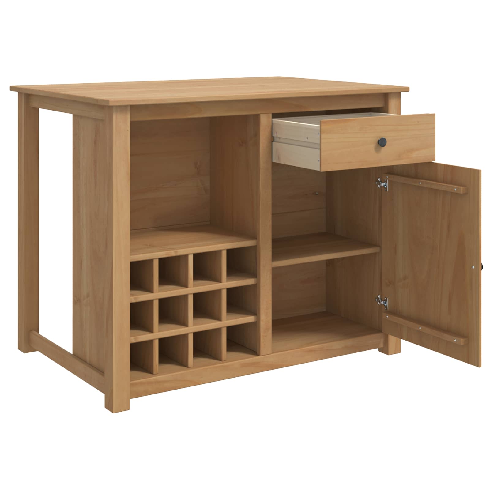 Küchentrolley mit Tür PANAMA 2 pcs Honigwachs 112 x 77 x 90 cm