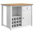 Küchentrolley PANAMA 2 pcs Weiß und Honigwachs 112 x 77 x 90 cm