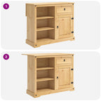 Kücheninsel Set mit Schubladen 3 pcs Honigwachs Massiv-Kiefer