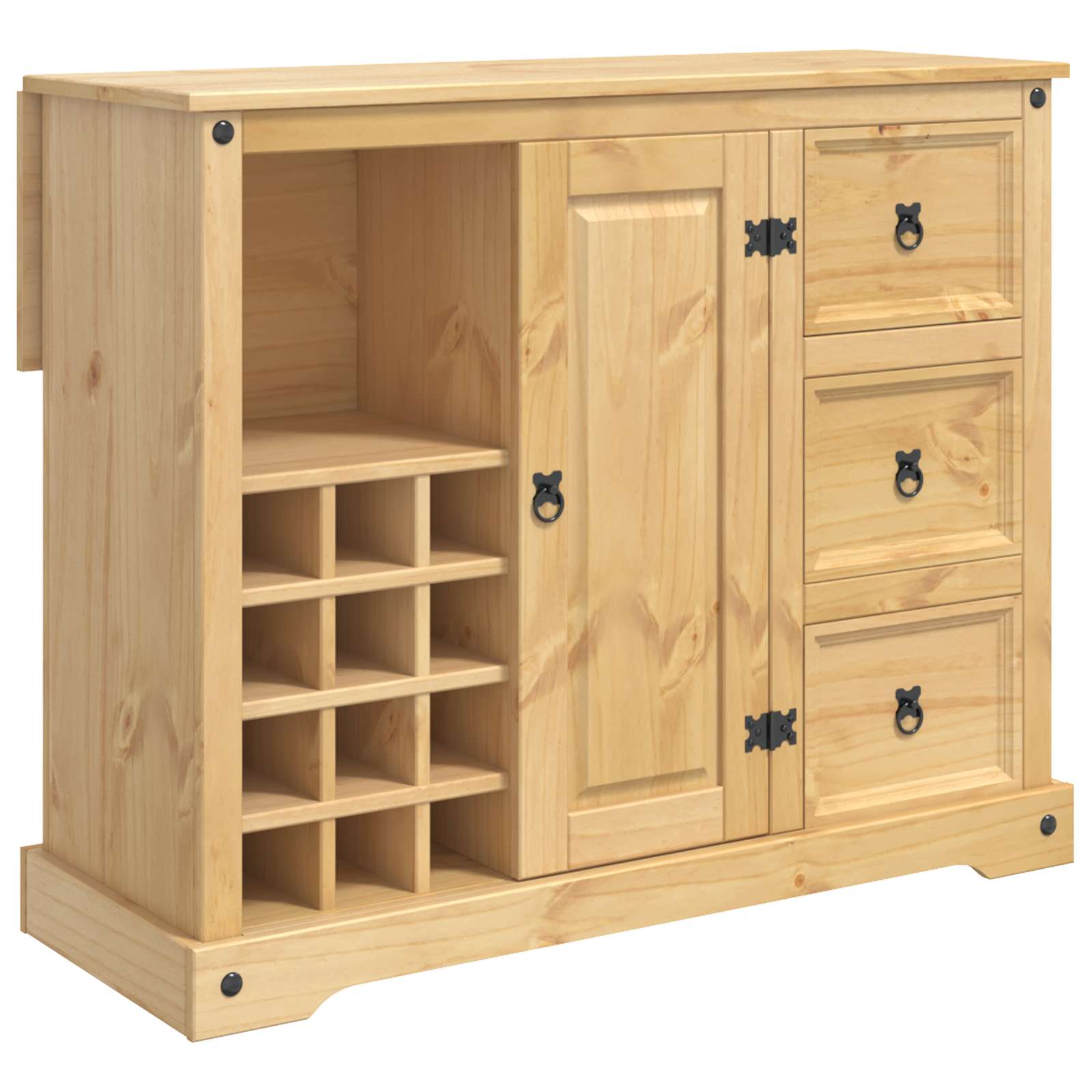 Küchenaufbewahrung mit Speicher 2 pcs Honigwachs Massiv-Kiefer
