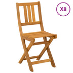 Außen Bistro-Stühle mit Kissen 8 pcs Natur 40 x 42 x 85 cm