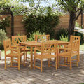 Bank Outdoor 6 pcs Natur 56 x 55,5 x 90 cm Massivholz Akazie