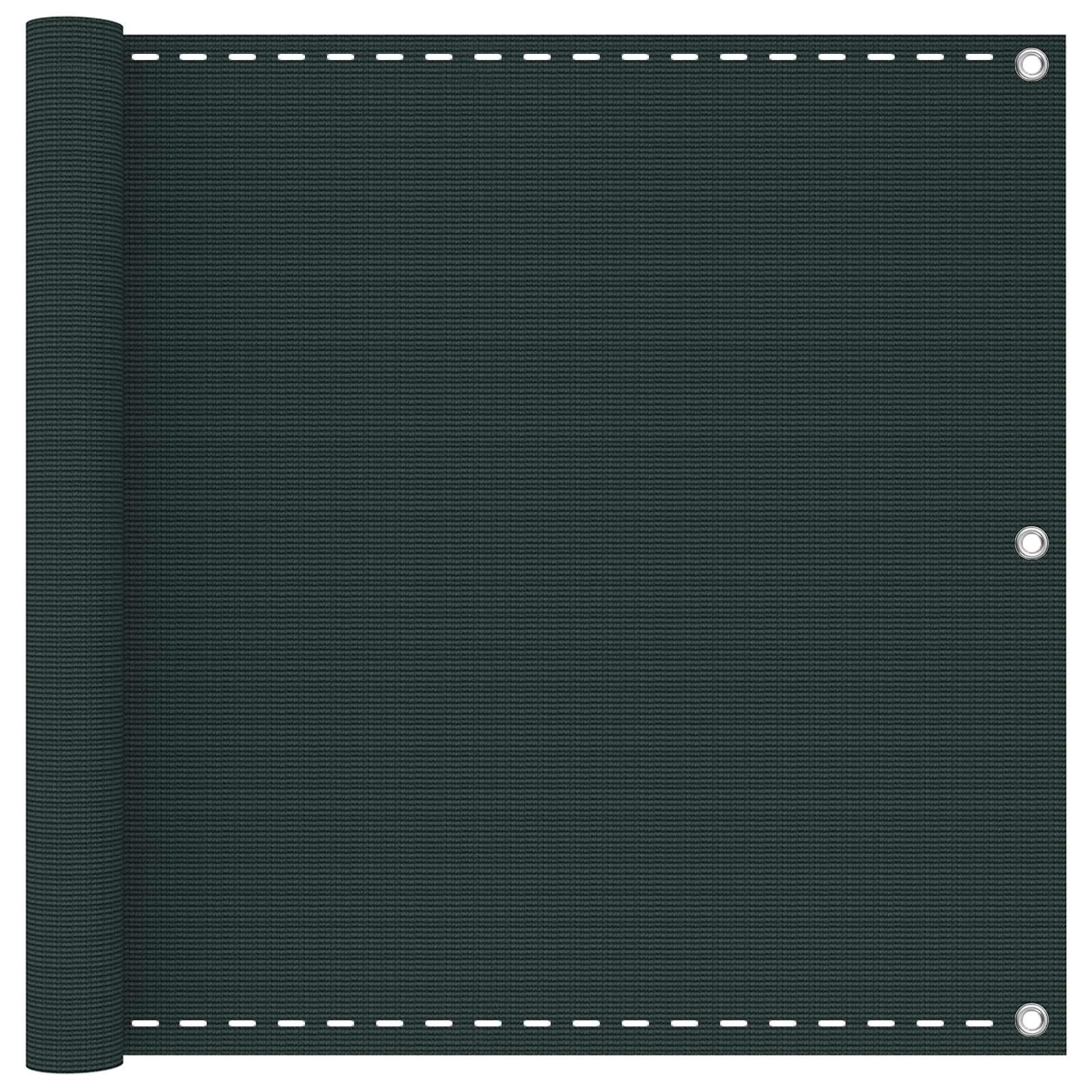 Balkonsichtschutz Dunkelgrün 90 x 700 cm HDPE und Aluminium
