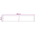Balkonsichtschutz Schwarz 90 x 1000 cm HDPE und Aluminium