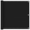 Balkonsichtschutz Schwarz 120 x 1000 cm HDPE und Aluminium