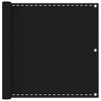 Balkonsichtschutz Schwarz 120 x 1000 cm HDPE und Aluminium