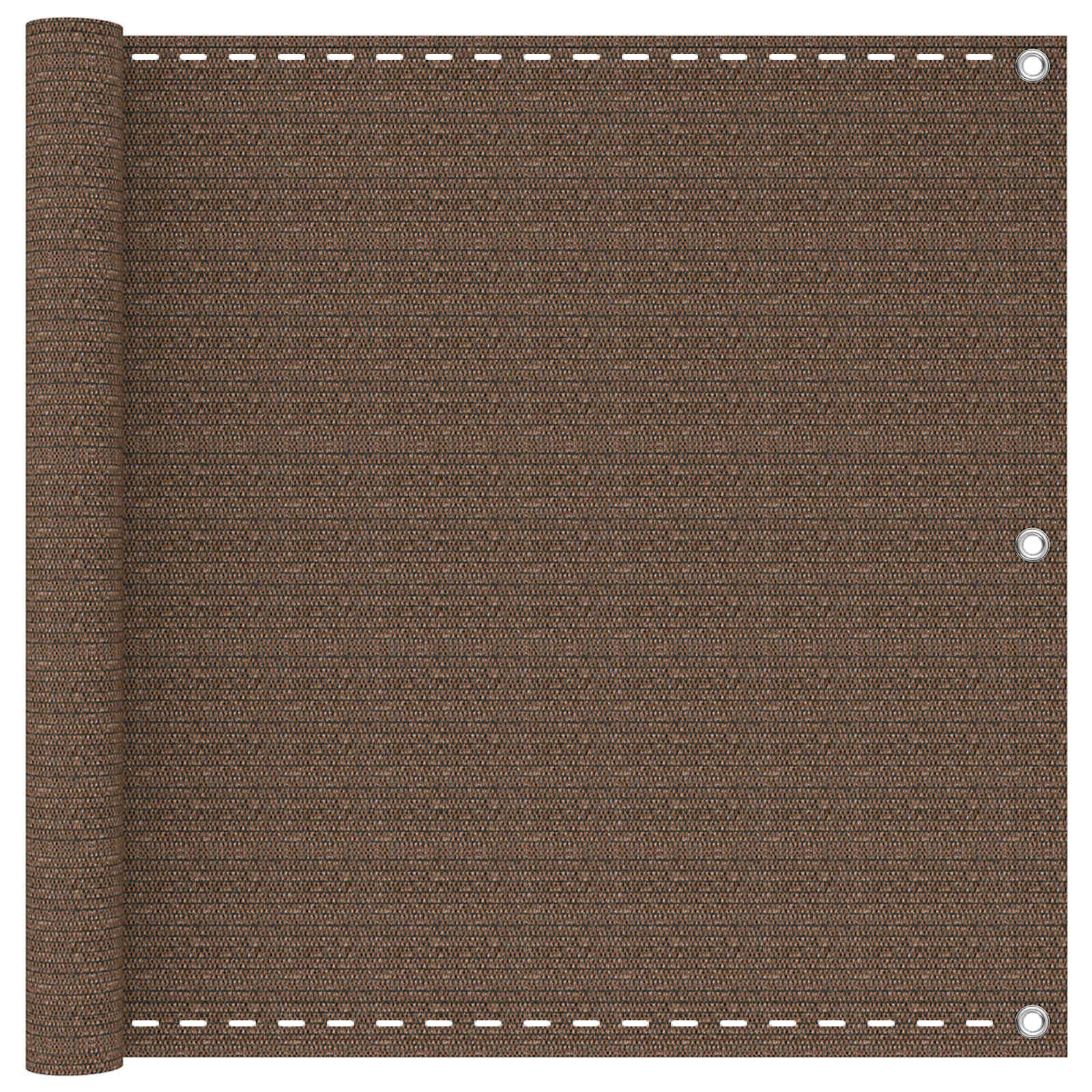 Balkonsichtschutz Braun 120 x 800 cm HDPE und Aluminium