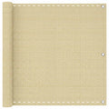 Balkonsichtschutz Beige 120 x 700 cm HDPE und Aluminium