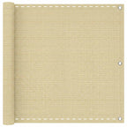 Balkonsichtschutz Beige 120 x 800 cm HDPE und Aluminium