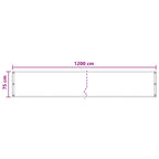 Balkonsichtschutz Creme 75 x 1200 cm HDPE und Aluminium