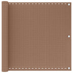 Balkonsichtschutz Taupe 75 x 800 cm HDPE und Aluminium