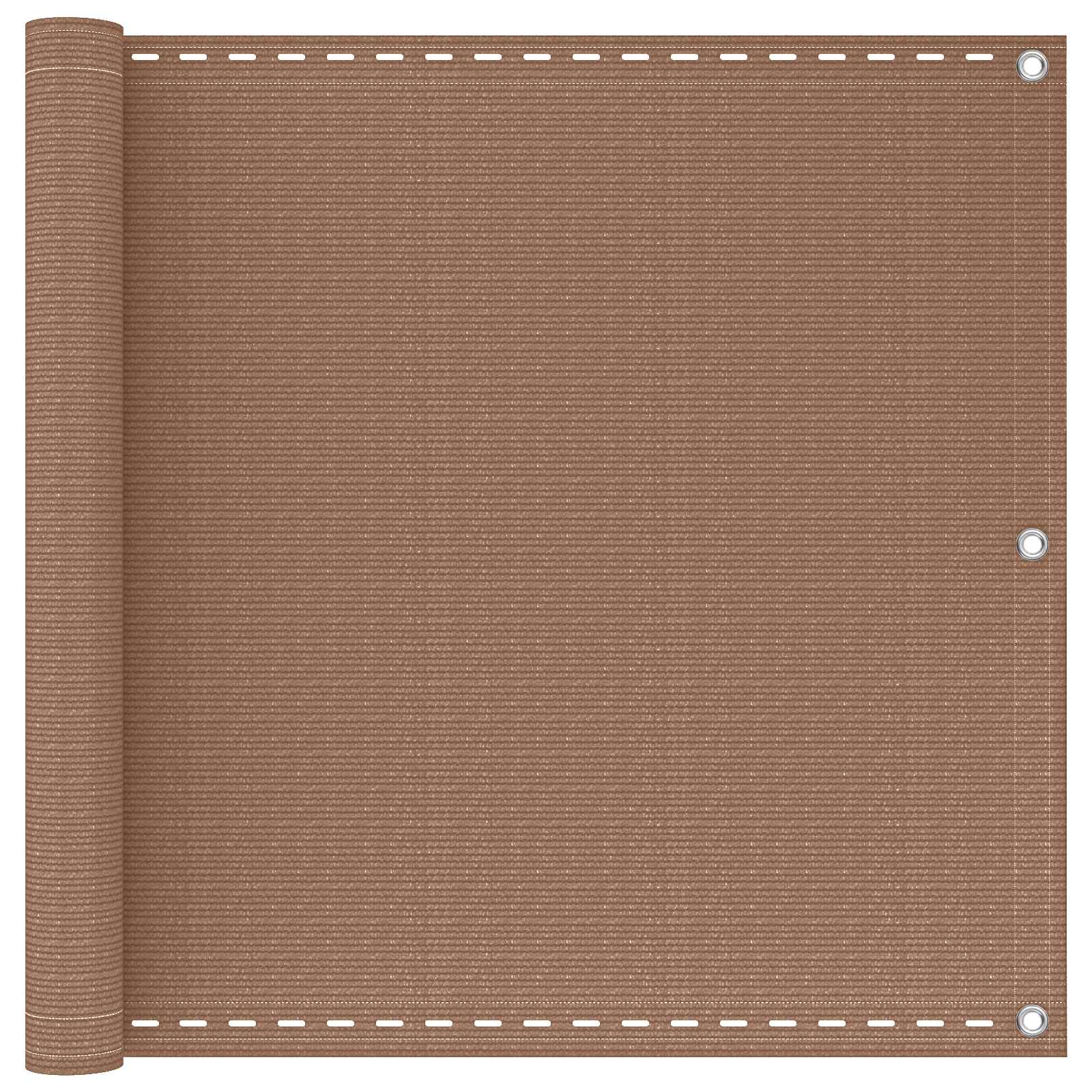 Balkonsichtschutz Taupe 90 x 700 cm HDPE und Aluminium