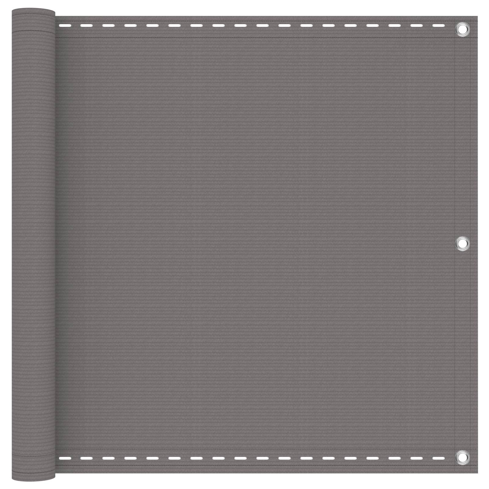 Balkonsichtschutz Hellgrau 90 x 400 cm HDPE und Aluminium
