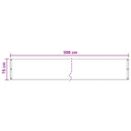 Balkonsichtschutz Sand 75 x 500 cm HDPE und Aluminium
