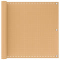 Balkonsichtschutz Sand 75 x 1000 cm HDPE und Aluminium