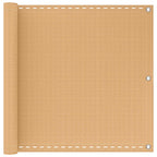 Balkonsichtschutz Sand 75 x 1000 cm HDPE und Aluminium