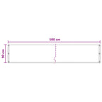 Balkonsichtschutz Sand 90 x 500 cm HDPE und Aluminium