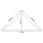 Sonnensegel Taupe 7 x 5 x 5 m HDPE