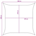 Sonnensegel Anthrazit und Weiß 3 x 3 m HDPE