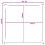 Sonnensegel Anthrazit und Weiß 5 x 5 m HDPE