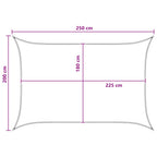 Sonnensegel Anthrazit und Weiß 2 x 2,5 m HDPE